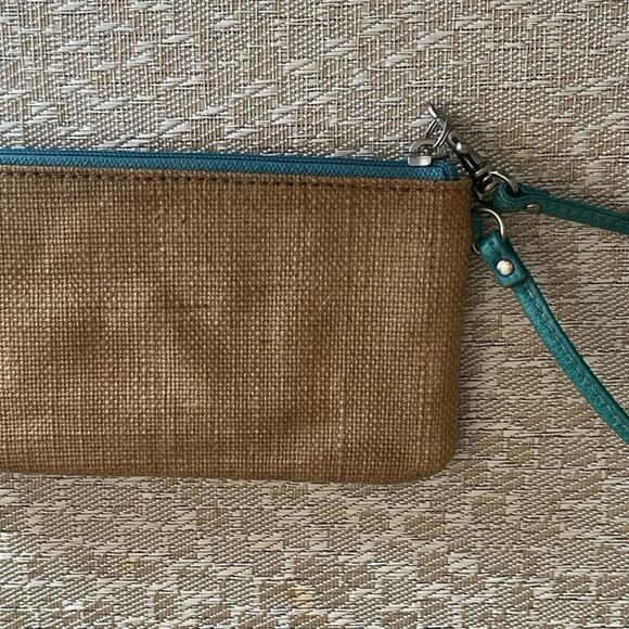 Fossil Key-Per Wristlet teal and beige - Picture 10 of 13